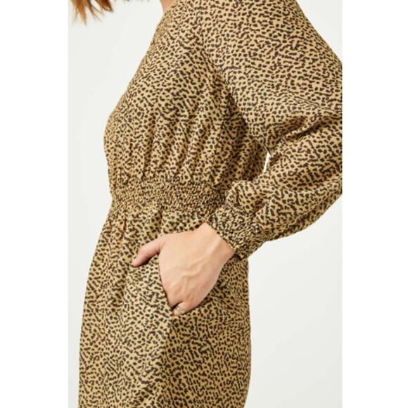 Hayden Printed Long Sleeve Smock Waist Romper - Size Small - Picture 3 of 9